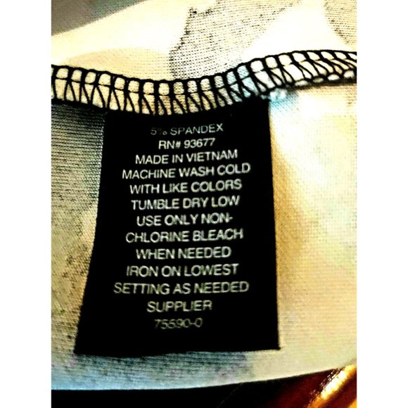 Worthington Black Floral Flutter Sleeve Blouse Women's Large - Picture 4 of 4